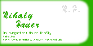 mihaly hauer business card
