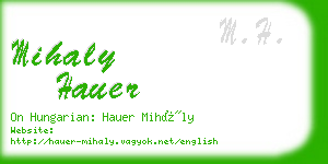 mihaly hauer business card